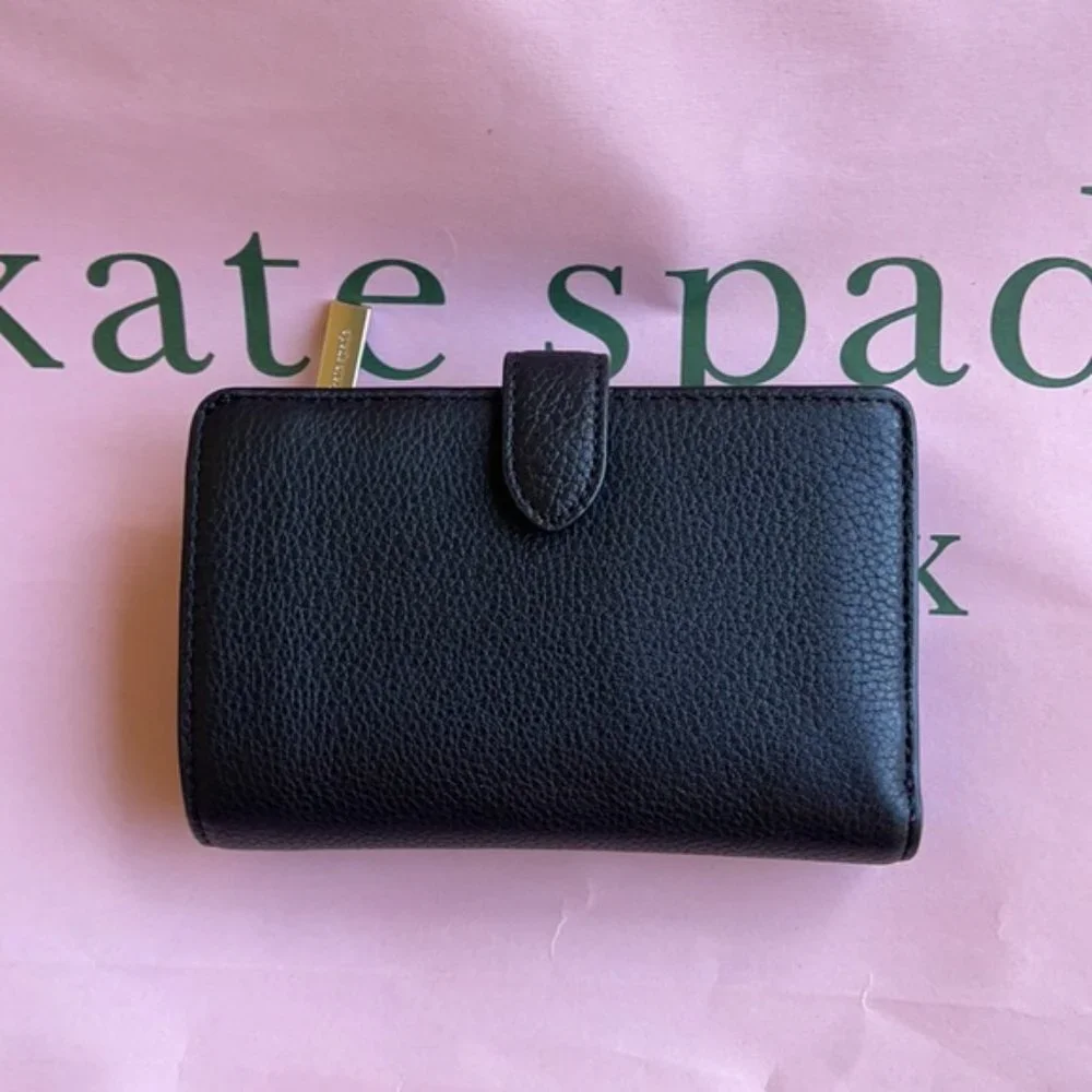 Kate Spade Leila Medium Compact Bifold Wallet Black